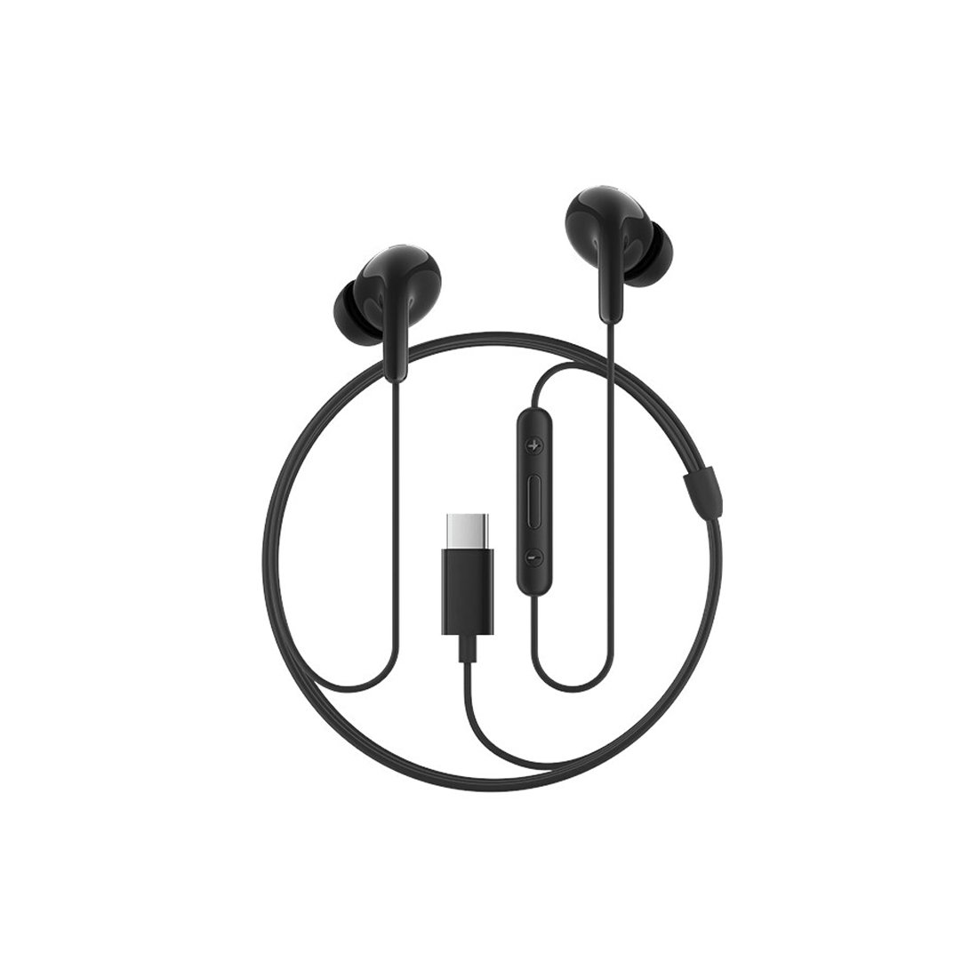 Наушники, Xiaomi, Type-C Earphones Black, M2413E1/BHR8930GL, 12.4 мм драйвер, Type-C, Длина кабеля 1250 мм, Громкость и многофункциональная клавиша, Черный