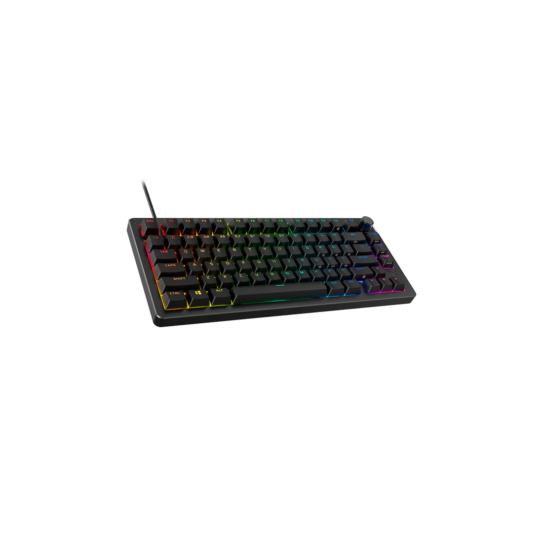Клавиатура, HyperX, 7G7A4AA#ACB, Alloy Rise 75, Игровая, Механическая, HyperX Red switch, USB, Подсветка RGB, Размер: 311*142*49 мм., Анг/Рус, Черный