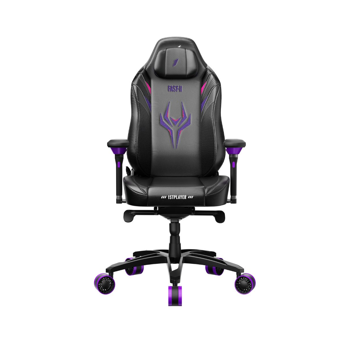 Игровое компьютерное кресло, 1STPLAYER, FAST-IP, Рекомендуемый рост: до 190 см, Рекомендуемый вес: до 160 кг, Эко кожа, Угол наклона 95°-155°, Металлическая основа кресла, Механизм качания: мультиблок, Черный