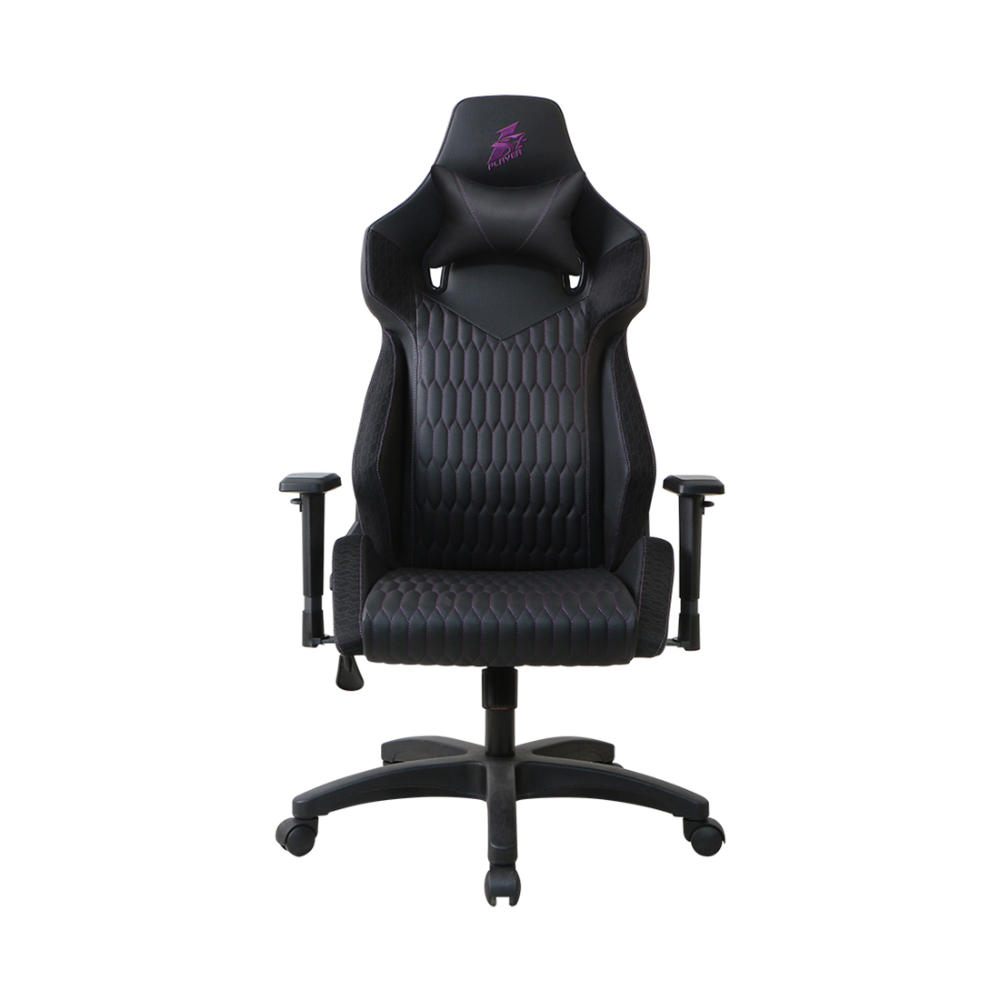 Игровое компьютерное кресло, 1STPLAYER, WIN 101-BK, 6974418980138, Рекомендуемый рост: до 190 см, Рекомендуемый вес: до 160 кг, Эко кожа, Угол наклона 90°-150°, Металлическая основа кресла, Механизм качания: топ-ган, Черный