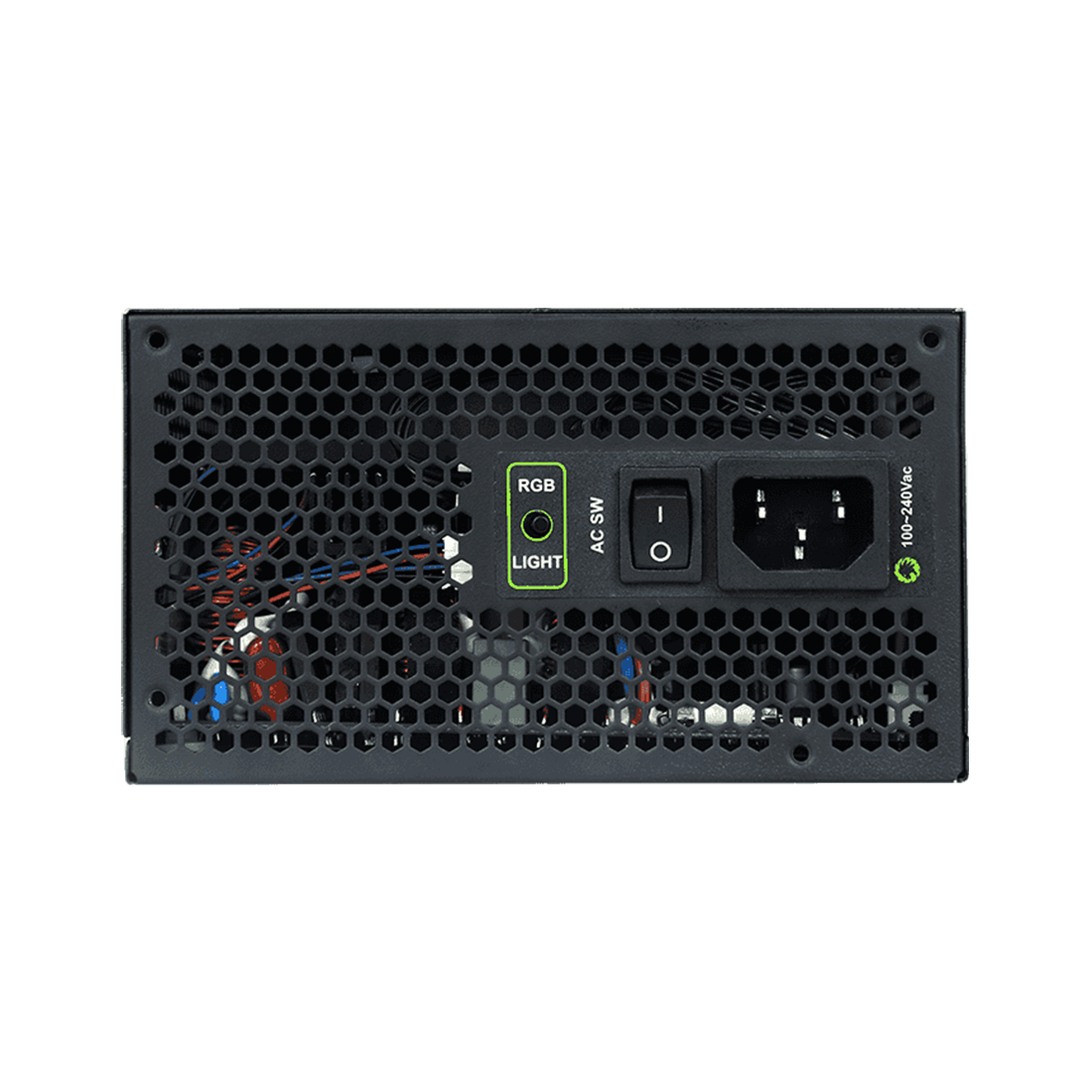 Блок питания, Gamemax, RGB 550W Rainbow, 210604500049, 550W, ATX, Gold, APFC, 20+4 pin, 4+4pin, 6*Sata, 3*Molex, 1*FDD, 2*PCI-E 6+2 pin, Modular, Вентилятор 14 см, Подсветка RGB, Чёрный