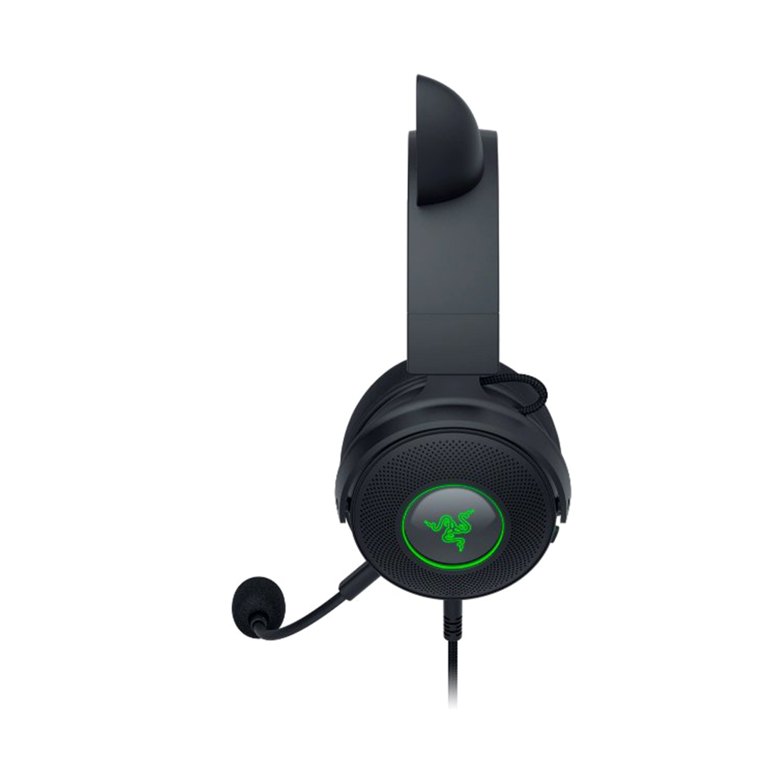 Гарнитура, Razer, Kraken Kitty Ed.V2 Pro - Black, RZ04-04510100-R3M1, Игровая гарнитура, Микрофон поворотный гибкий, Динамики: 50 мм с неодимовыми магнитами, Диапазон частот: 20 Гц – 20000 Гц , Чувствительность при 1 кГц: -42 ± 3 дБ, Подсветка, Черный