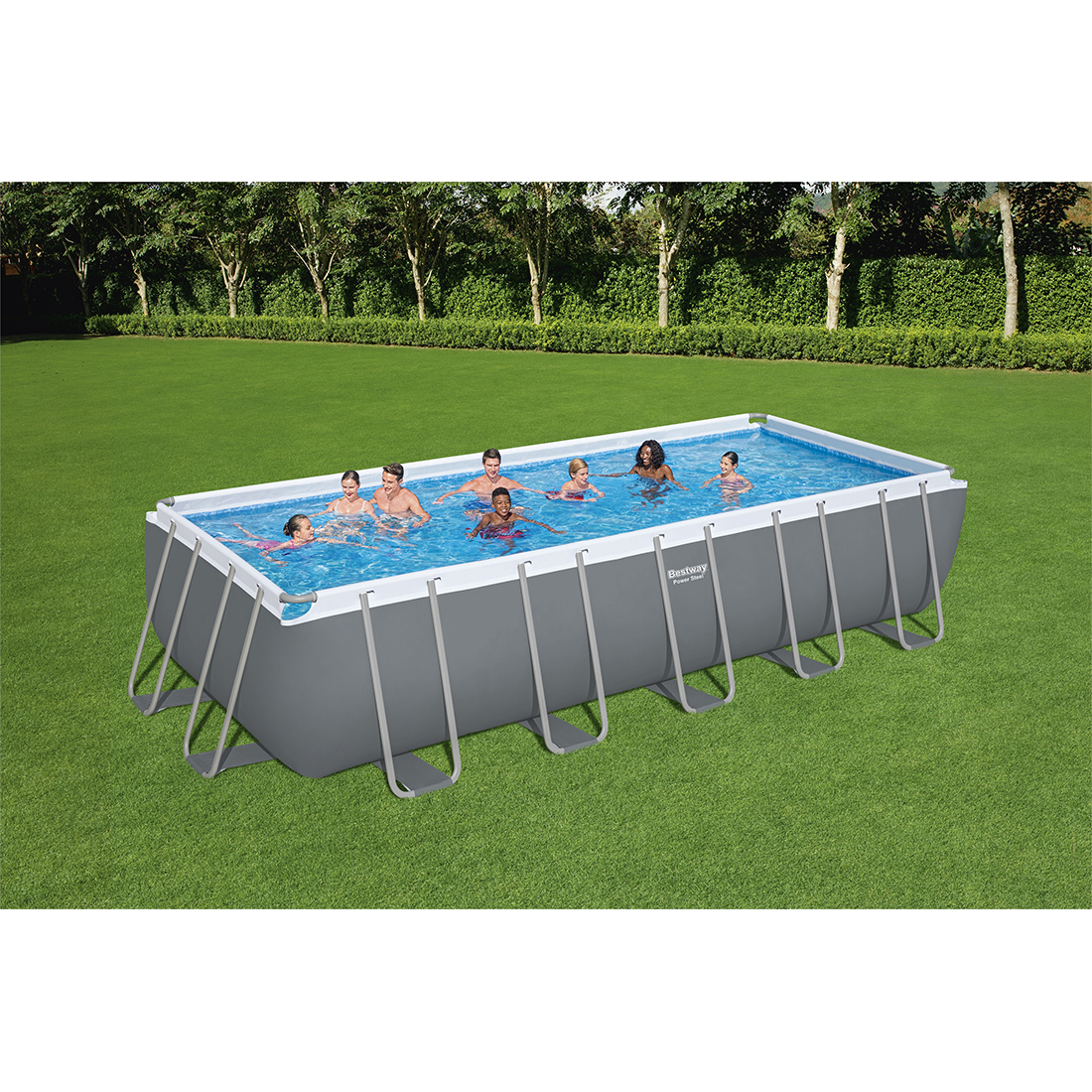 Каркасный бассейн Steel Pro MAX Rectangular 640 х 274 х 132 см, BESTWAY