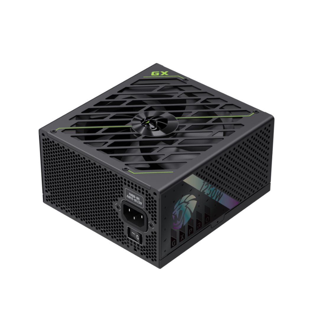 Блок питания, Gamemax, GX PRO 1250G, 2121-1250B0027, 1250W, Gold, ATX3.1, APFC, 20+4 pin, 1*4+4pin, 5*Sata, 3*Molex, 2*PCI-E 6+2 pin, 1*PCI-E 12+4pin, Modular, Вентилятор 13,5см, 160*150*85 см, Черный