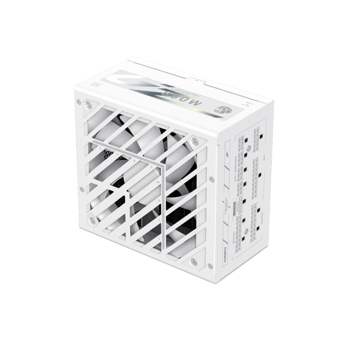 Блок питания, Gamemax, GZ 850G WH, 2121-0850B0053, 850W, ATX 3.1, ATX, Вентилятор 14см, 20+4 pin, 4*PCI-E 6+2 pin, 6*SATA, 3*Molex, 16*4+4 pin, 150*160*86mm мм, Белый