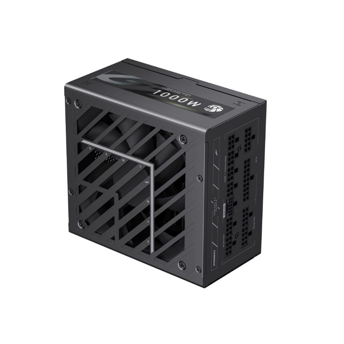 Блок питания, Gamemax, GZ 1000G, 2121-1000B0002, 1000W, ATX 3.1, ATX, Вентилятор 14см, 20+4 pin, 4*PCI-E 6+2 pin, 10*SATA, 3*Molex, 16*4+4 pin, 150*160*86mm мм, Черный