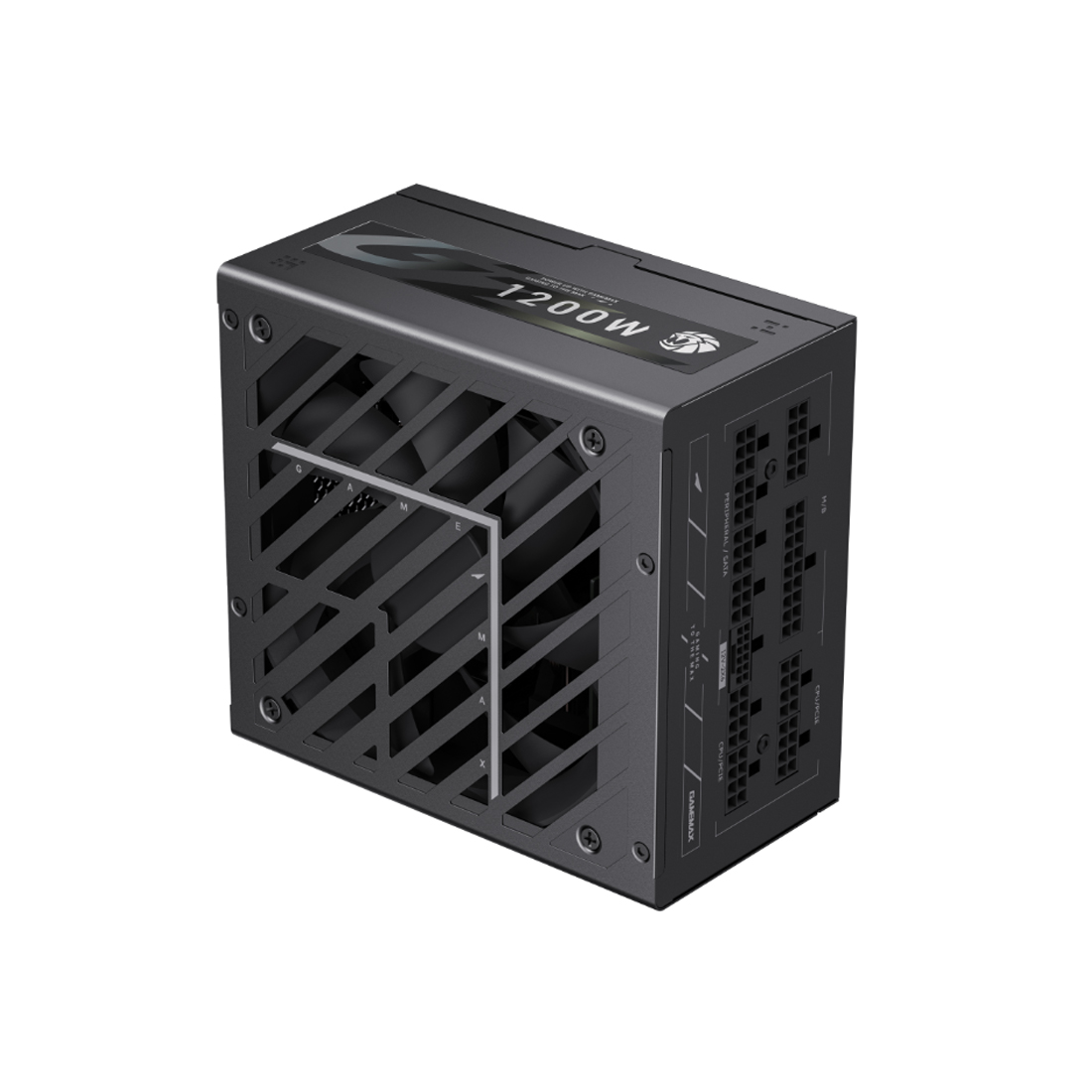 Блок питания, Gamemax, GZ 1200G Gold, 2121-1200B0006, 1200W, ATX 3.1, ATX, Вентилятор 14см, 20+4 pin, 4*PCI-E 6+2 pin, 10*SATA, 3*Molex, 16*4+4 pin, 150*160*86mm мм, Черный