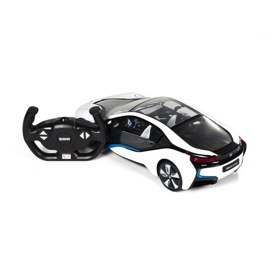 Радиоуправляемая машина, RASTAR, 49600-11W, 1:14, BMW I8, Пластик, 40 Mhz, Белый, Цветная коробка.