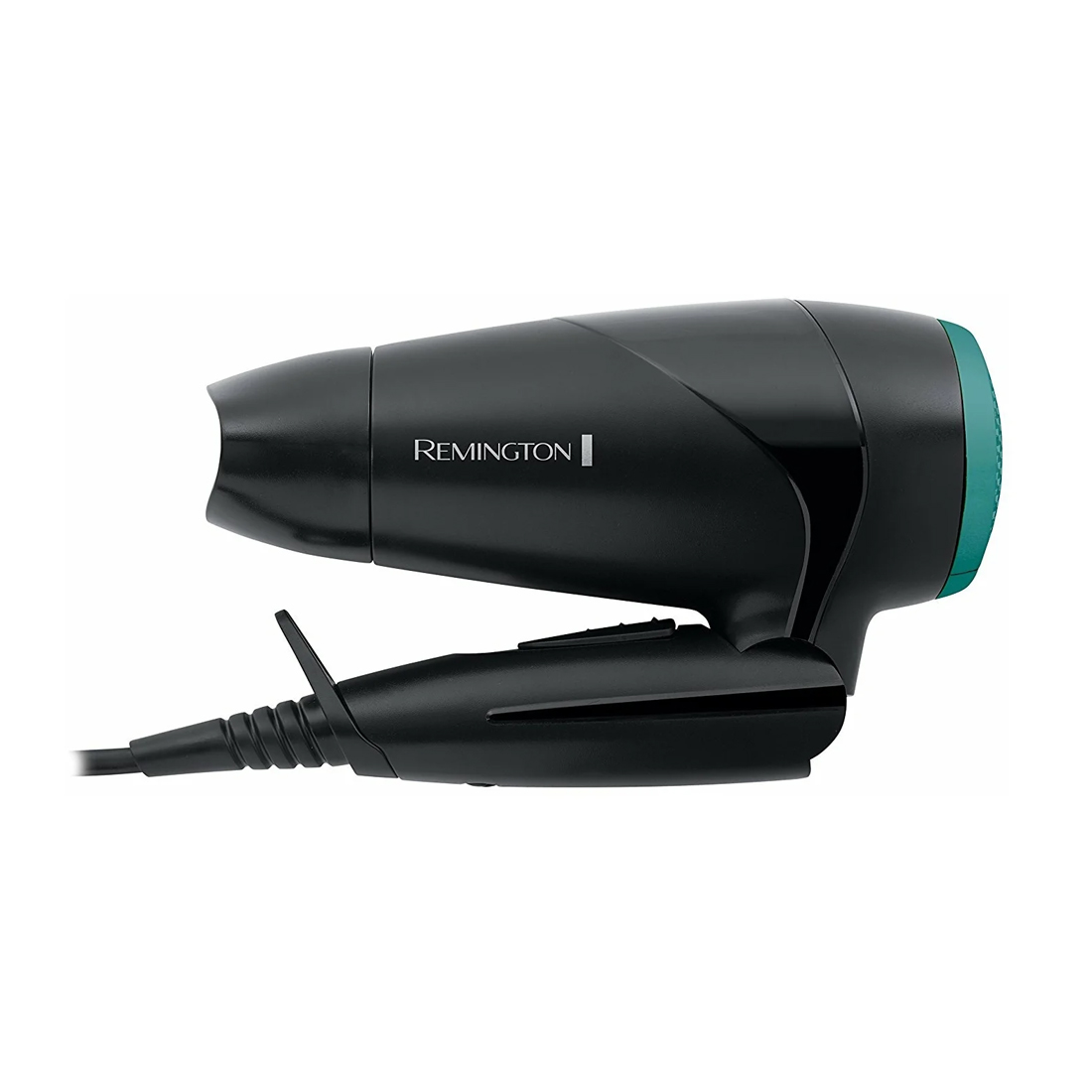 Фен, Remington, D1500, Мощность 2000Вт, Тип двигателя DC мотор, 2 скорости, 2 температурных режима, 2 насадки, Длина шнура электропитания 1.8м, Складная ручка, Петля для подвешивания, Черный/Зеленый