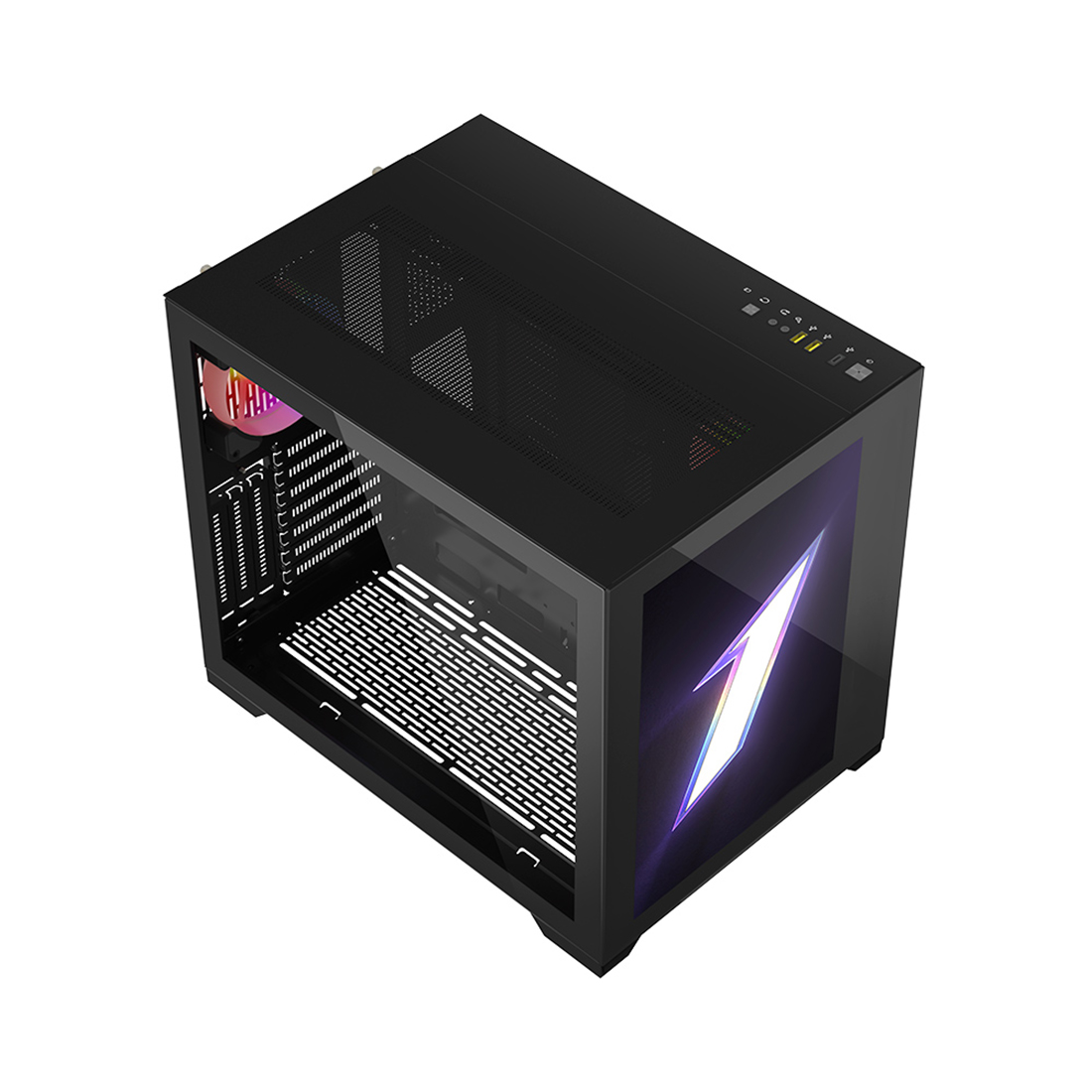 Компьютерный корпус 1STPLAYER SP7-EV-BK STEAMPUNK SP7 EMOTION VIEW