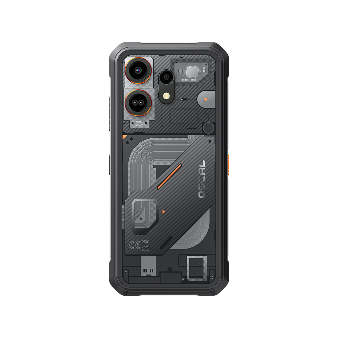 Смартфон, OSCAL, Marine 3, Rugged Phone, 8GB 128GB, 6.56", Android 15, MT6769V/CB(G81) , Камера 16Мп/13Мп, 720x1612, Bluetooth 5.1, 5000 мАч, (Black) Чёрный