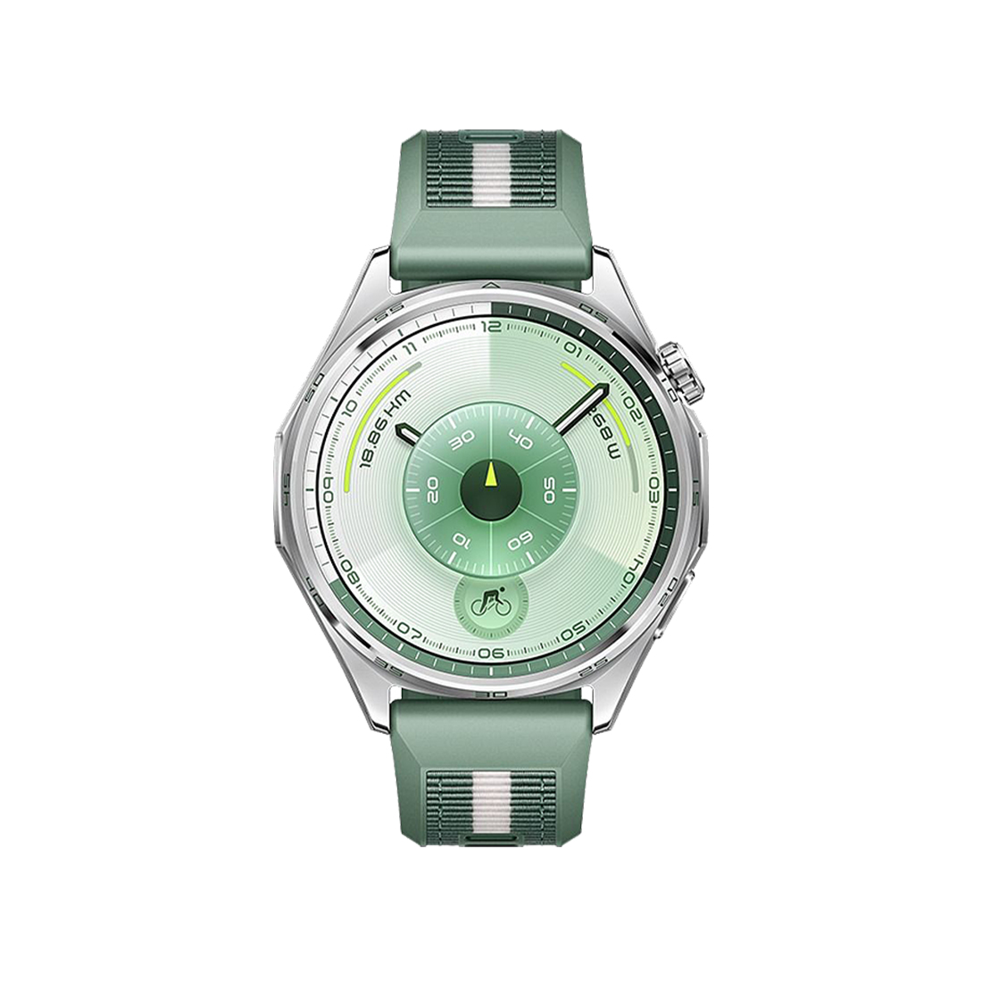 Смарт часы, Huawei, Watch GT 6 ATM-B19 46mm, Дисплей 1.47" цветной AMOLED-экран, Разрешение 466 x 466, Водонепроницаемые (5 АТМ), Atum-B19W, (Green Woven Strap) Зелёный