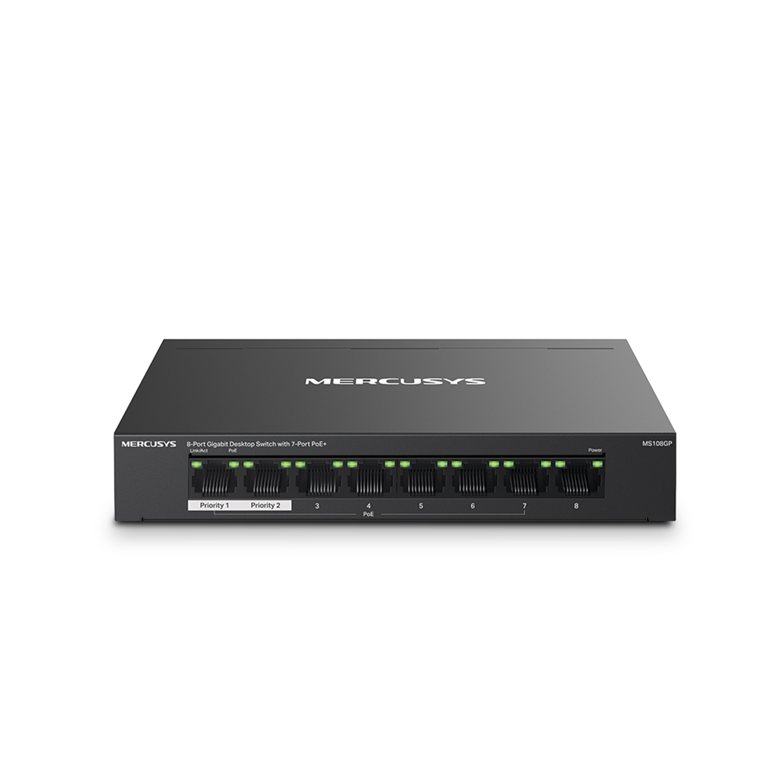 Коммутатор Mercusys MS108GP Миниатюрный 8 портов 10/100/1000M RJ45