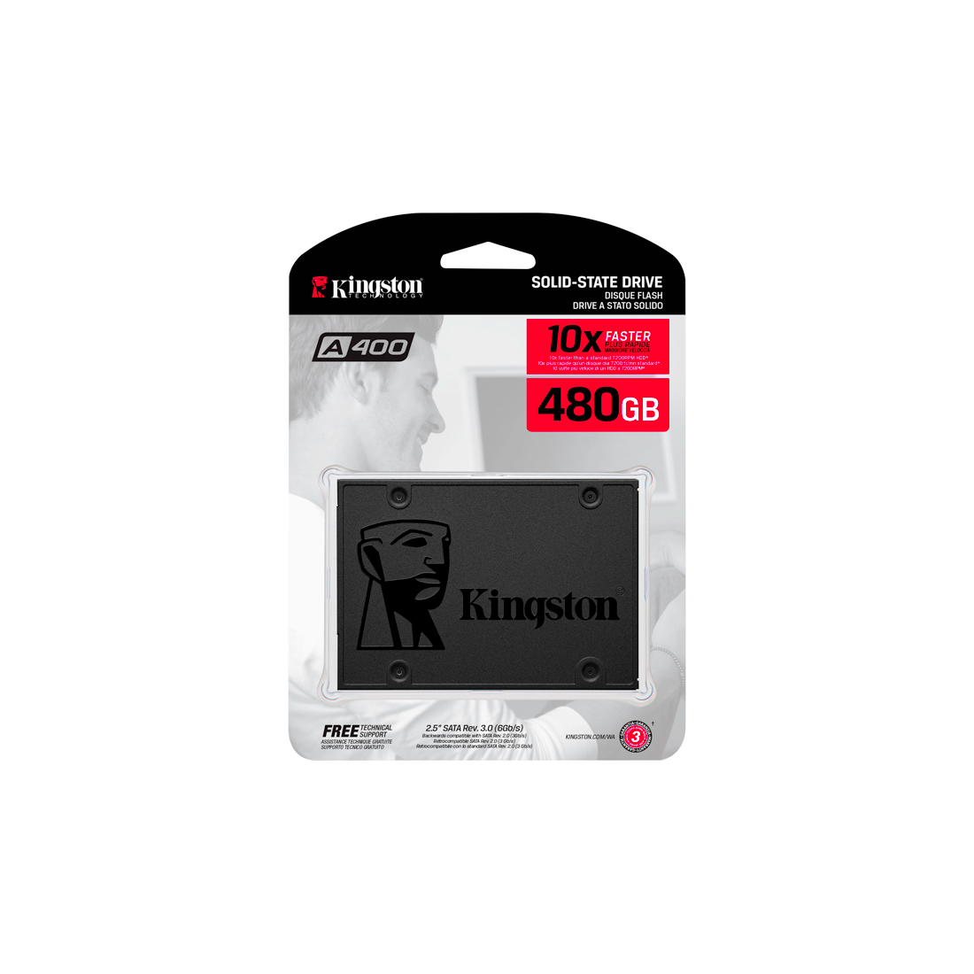 Твердотельный накопитель SSD Kingston SA400S37/480G 480 ГБ