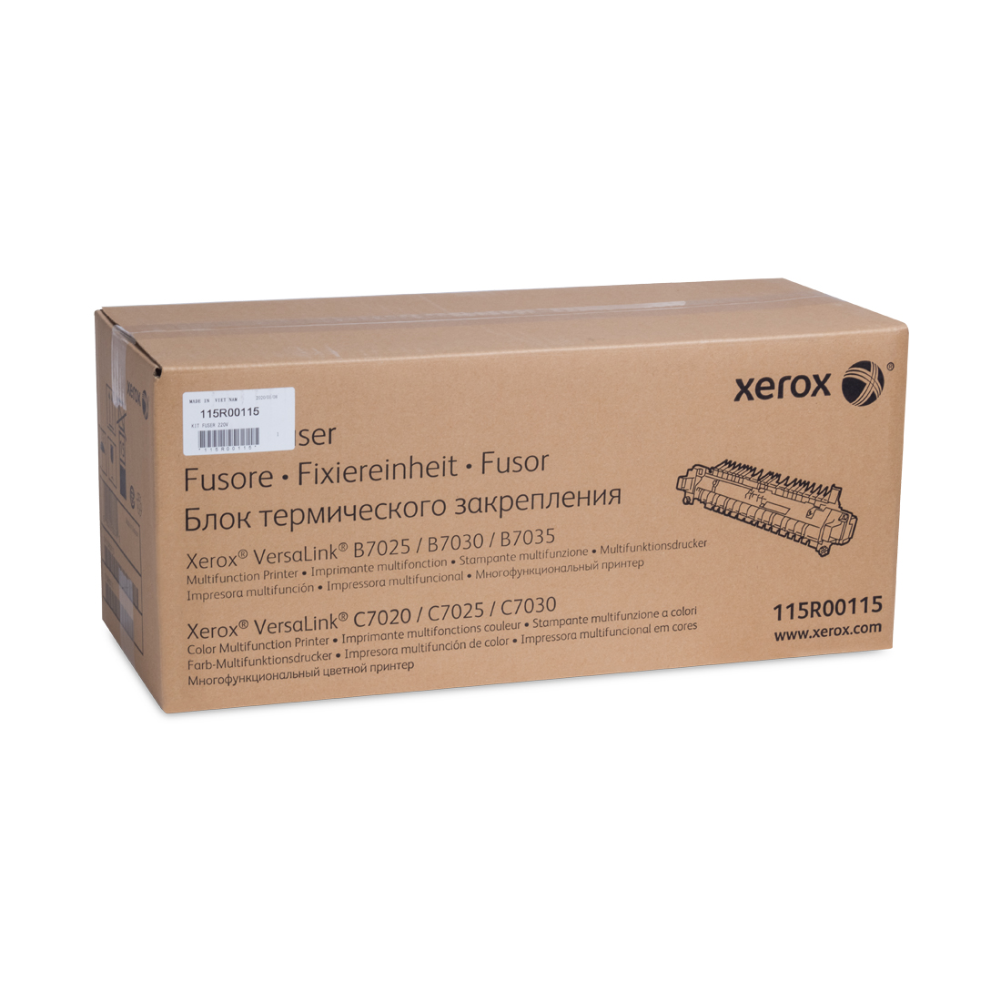Фьюзерный модуль, Xerox, 115R00115, Для Xerox VersaLink B7025/B7030/B7035, C7020/C7025/C7030, B7125/B7130/B7135, C7120/C7125/C7130, 175 000 страниц (А4)