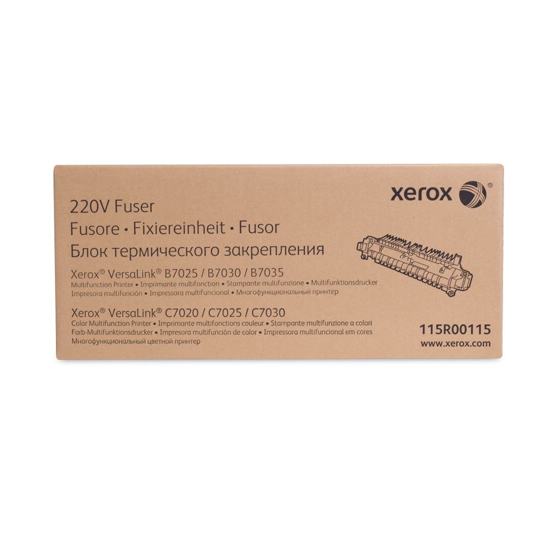Фьюзерный модуль, Xerox, 115R00115, Для Xerox VersaLink B7025/B7030/B7035, C7020/C7025/C7030, B7125/B7130/B7135, C7120/C7125/C7130, 175 000 страниц (А4)