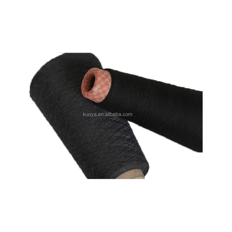 Черная штапельная нить из полиэстера (Spun)