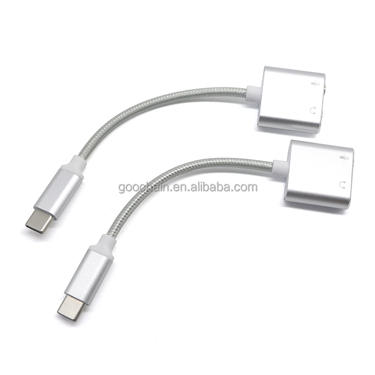 USB Sound Card USB3.1 Type C to 3.5mm Headphone and Microphone Jack Sound Card Cord With Audio