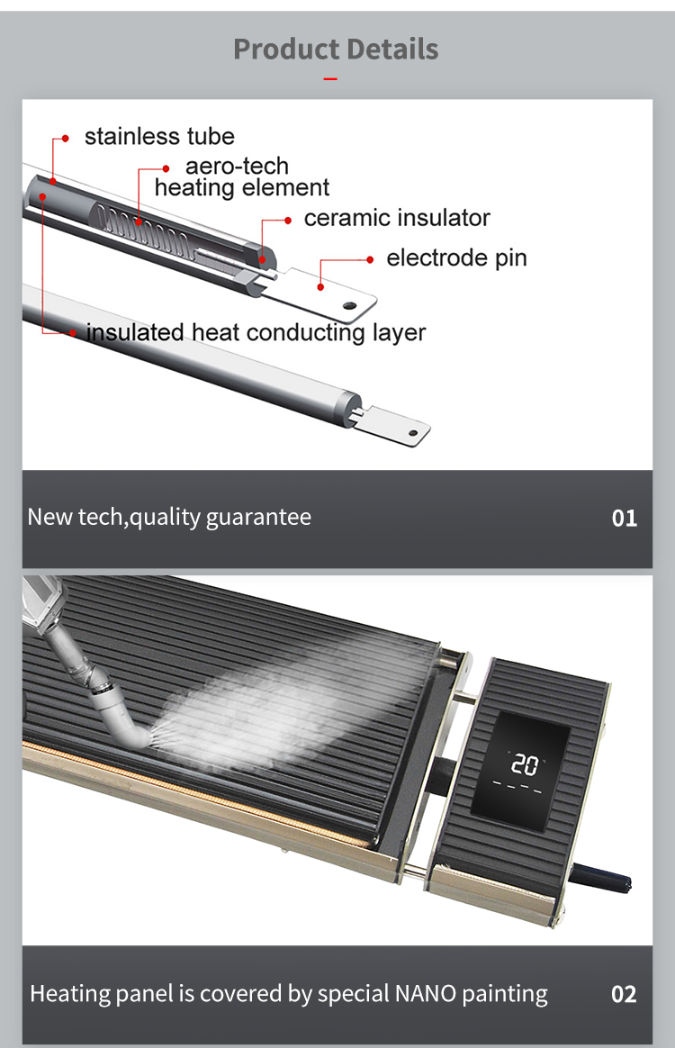 JHheatsup LED Wifi Control 1000W Lif Smart Far Infrared Electric Heater We Warm Home Space Heater  with Thermostat