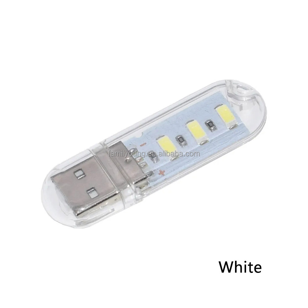 Mini Mobile Power USB LED Lamp DC5V 3 LED 8 LED Camping Computer Keychain Portable USB Gadget Night Light for PC Laptop Camping