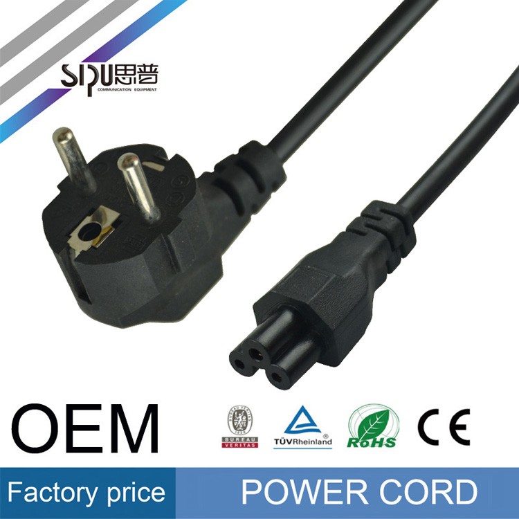 SIPU Europe C7/C14/C13 AC Power Cord with PVC Jacket for PC Computer & Monitor Female End Type IEC