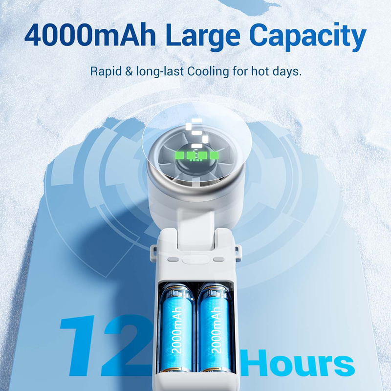 High Speed 13550RPM Cooling Hand Held Summer Mini Turbo Fan Foldable Rechargeable Handheld Portable Fans