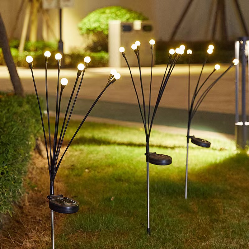 Factory Wholesale IP65 Solar Garden Lights 360° Beam Angle Waterproof LED Outdoor Lighting Solar-Powered for Gardens Lawns