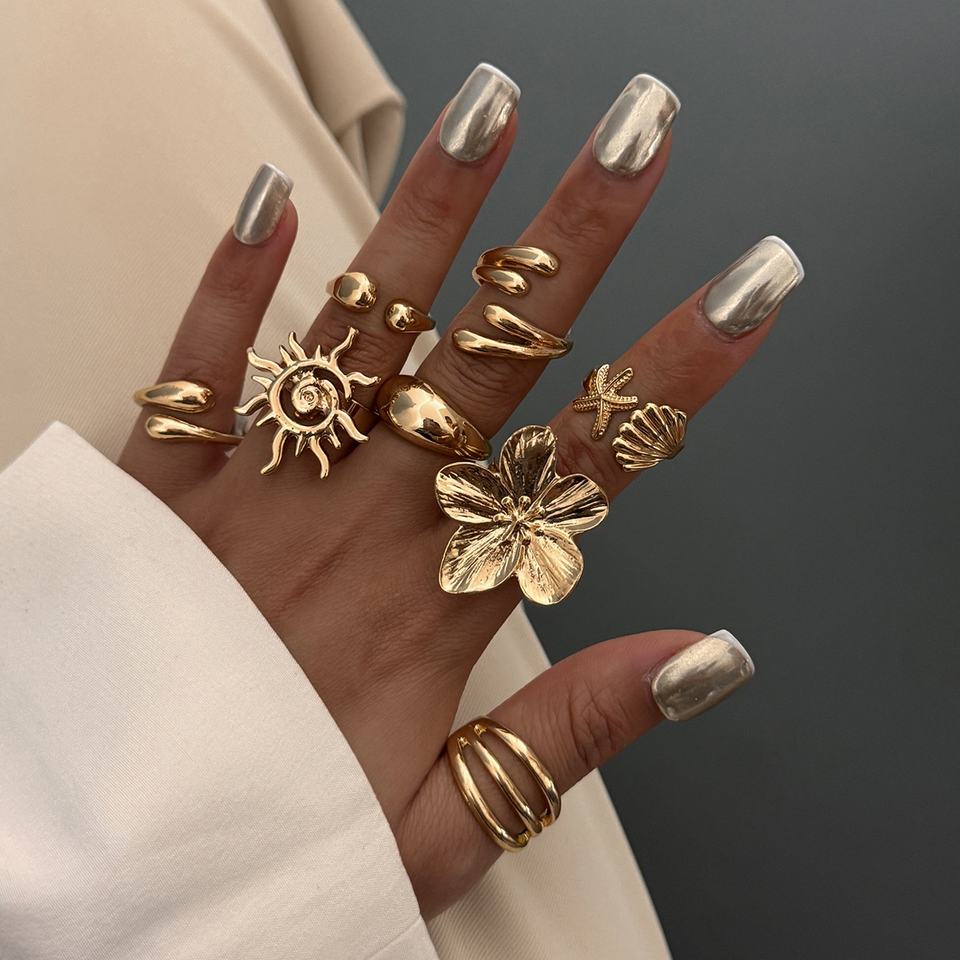 Набор колец «Seashell Flower» (Boho Style)