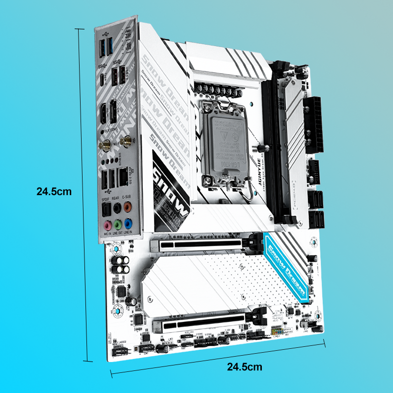 JGINYUE Z790M Snow Dream D5 Motherboard M-ATX PC Motherboard Supports 12th 13th 14th Generation LGA1700 Platform Processors
