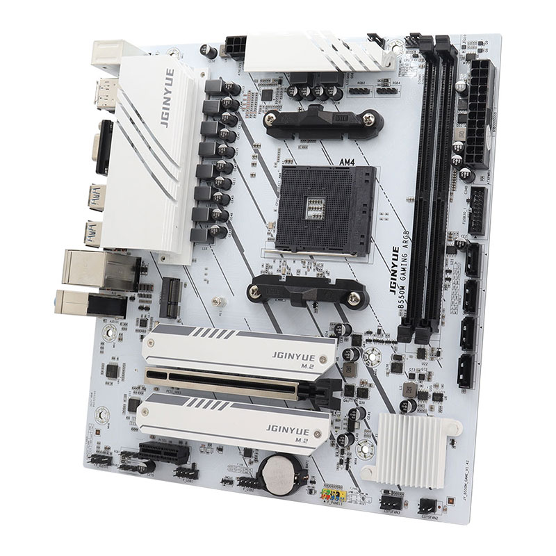 JGINYUE B550M-GAMING ARGB Motherboard with CPU R7 5700x 32GB DDR4 RAM for Computer