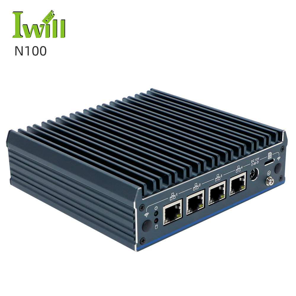Cheap Fanless Computer J1900  J6412 N100 Mini Desktop Pc 12v 10w I3 I5 I7 Mini Pc with Sim Card Slot Dual Lan 4 Lan Rs232