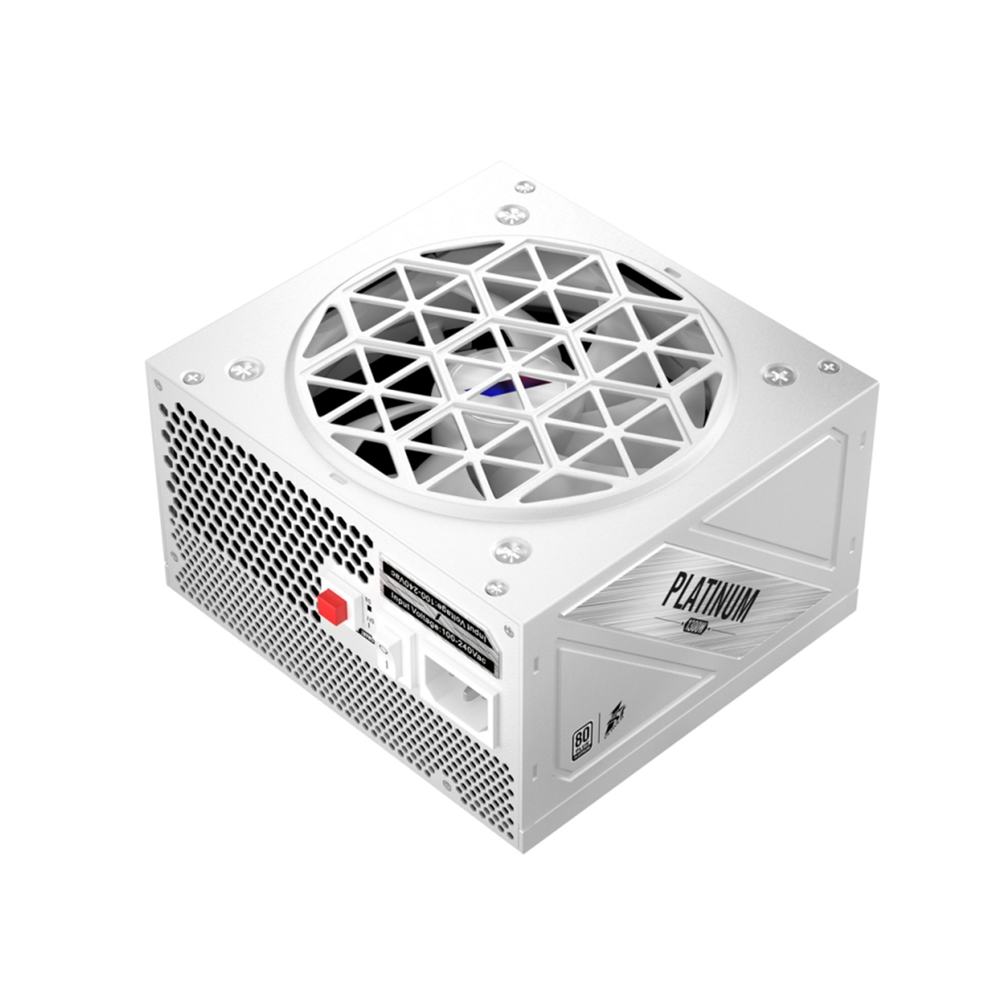Блок питания, 1STPLAYER, NGDP HA-1300BA3-WH, 1300W, ATX 3.0, APFC, PLATINUM, 20+4pin, 2*4+4pin, 12*Sata, 4*Molex, 4*PCI-E 6+2pin, 1*(16pin)12VHPWR, Modular, Вентилятор 12см, 140х150х86 мм, Белый