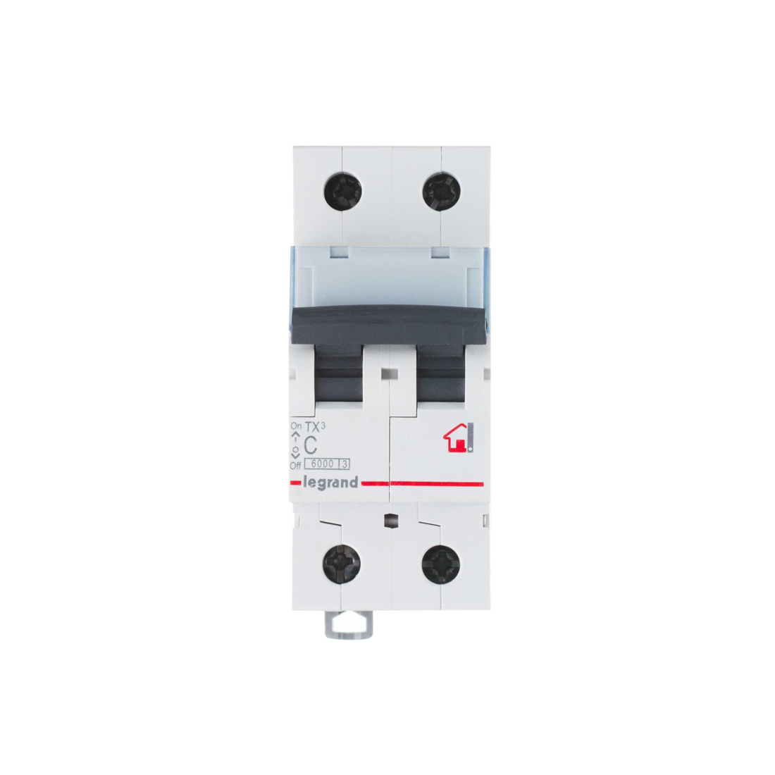 Автоматический выключатель, Legrand, 404042, 2П C 16A TX3 6000 6kA