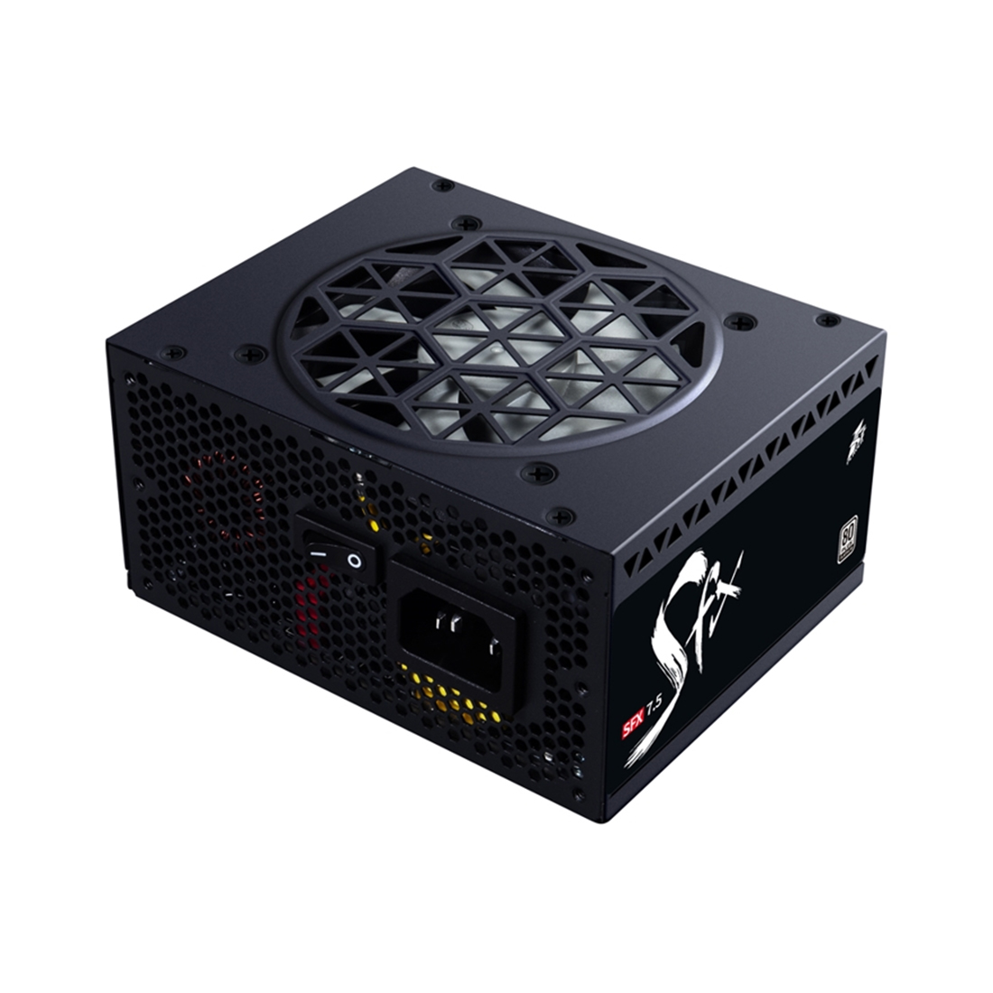 Блок питания, 1STPLAYER, PS-750SFX-BK, 750W, SFX, APFC, PLATINUM, 20+4 pin, 2*4+4pin, 8*Sata, 4*Molex, 3*PCI-E 6+2pin, Modular, Вентилятор 8см, 100х125х63.5мм, Черный