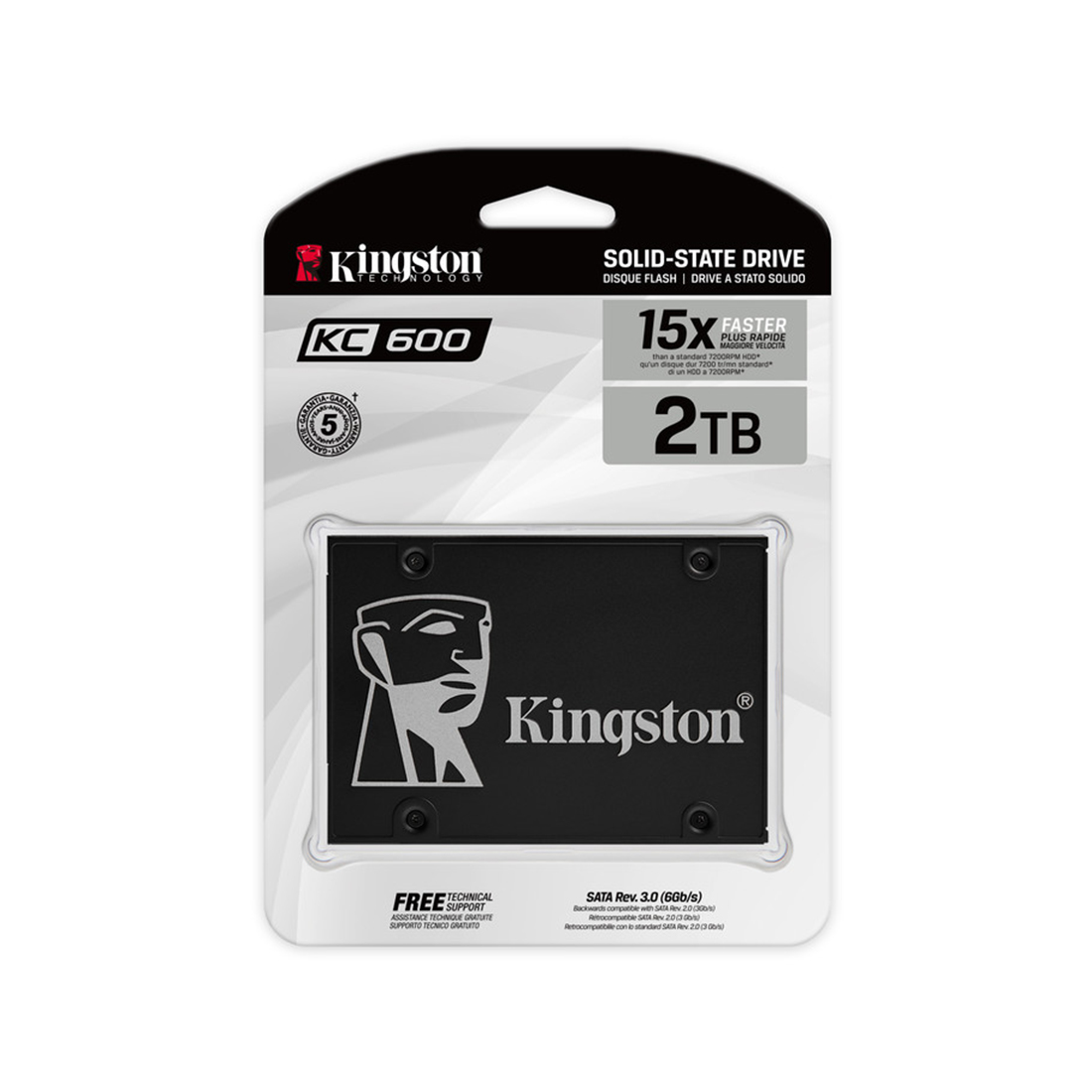 Твердотельный накопитель SSD Kingston SKC600/2048G, 2048 ГБ, SATA III 2.5"