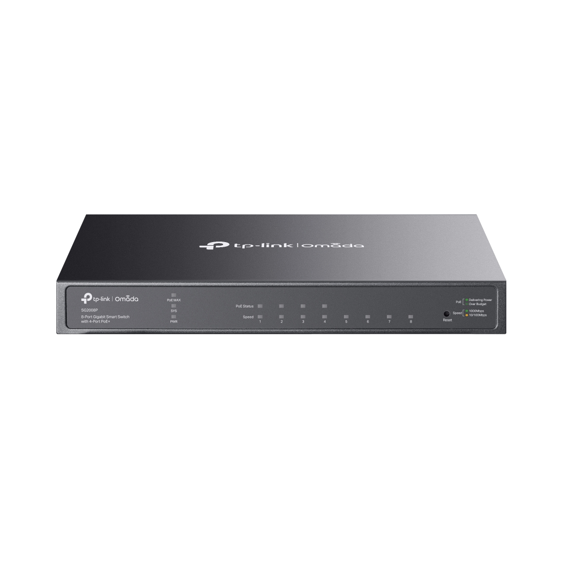 Коммутатор TP-Link SG2008P JetStream 8-портовый гигабитный Smart с 4 портами PoE+ (62 Вт), Управляемый
