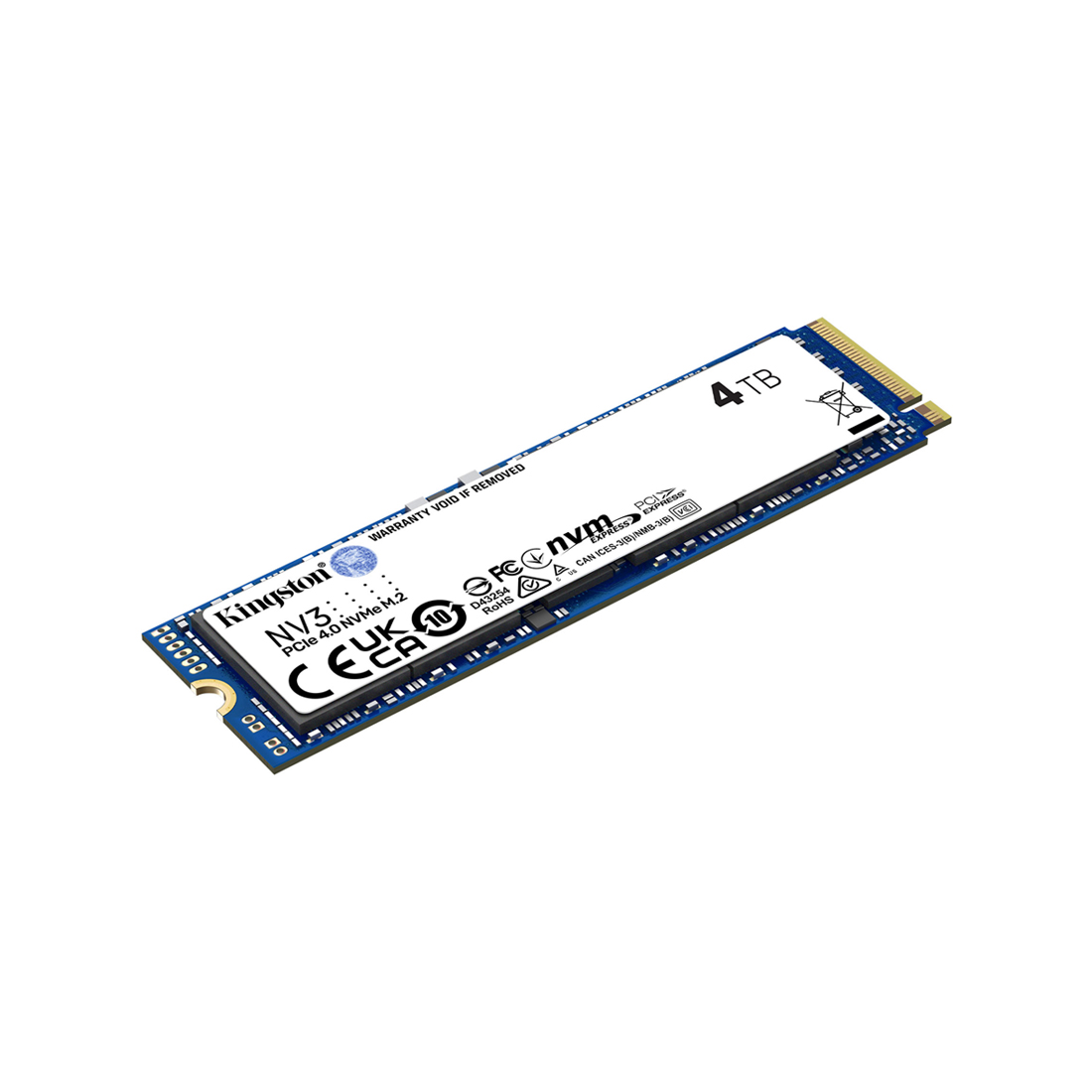 Твердотельный накопитель SSD, Kingston, NV3 SNV3S/4000G, 4000GB, M.2 NVMe PCIe 4.0x4, 6000/4000Мб/с