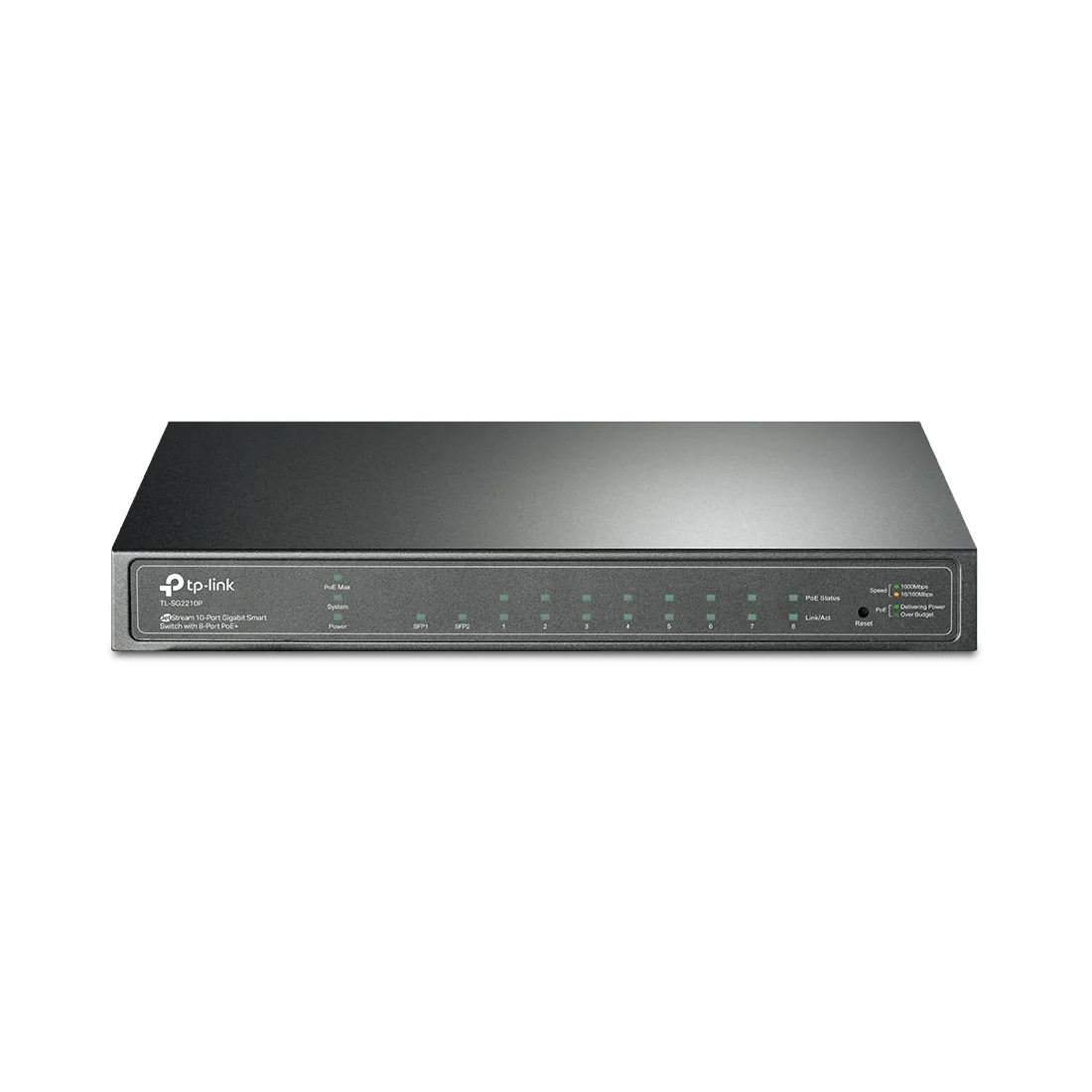 Коммутатор TP-Link SG2210P JetStream 8-портовый Smart PoE (61 Вт) с 2 SFP-слотами