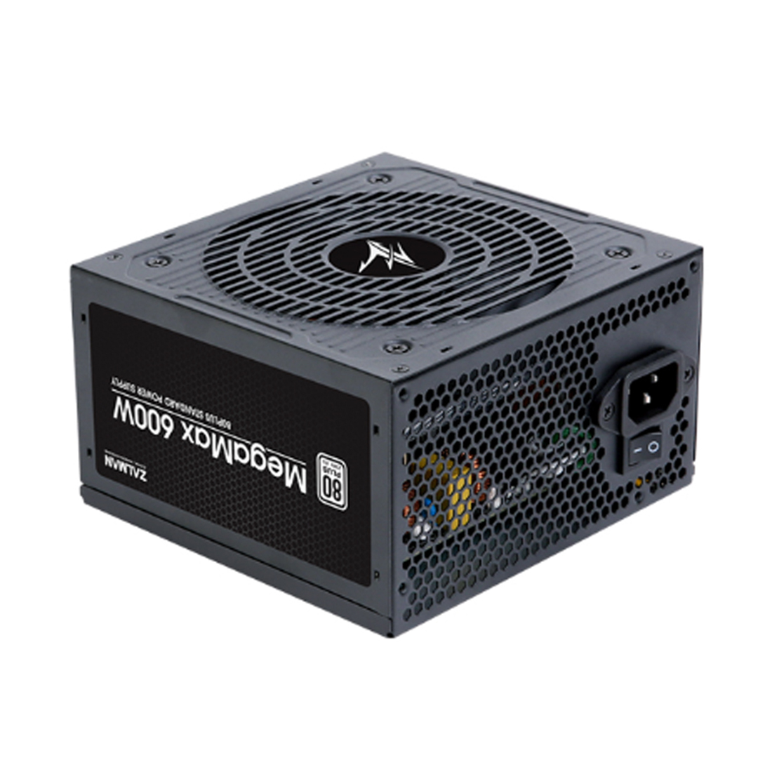 Блок питания, Zalman, ZM600-TXII(V2), 600W, ATX, Standard, APFC, 20+4pin, 4pin, 8pin, 2*PCI-E 6+2 pin, 6*SATA, 3*Molex, FDD, Вентилятор 12см, Черный