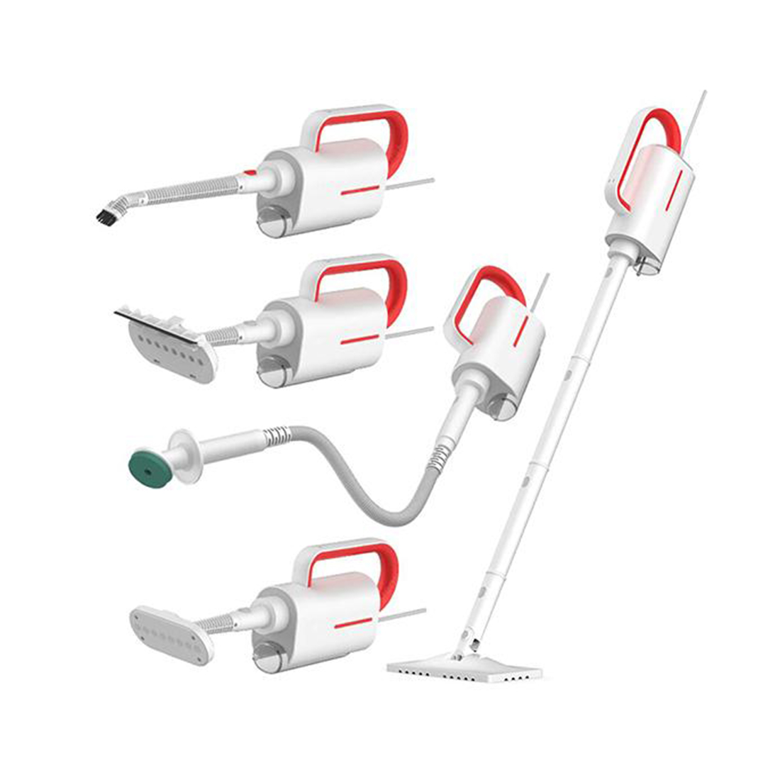 Пароочиститель многофункциональный, Deerma, Multifunctional Steamer ZQ610, Номинальная мощность 1700 Вт, Уничтожение до 99.99% микроорганизмов, Температура пара 105 градусов, Белый