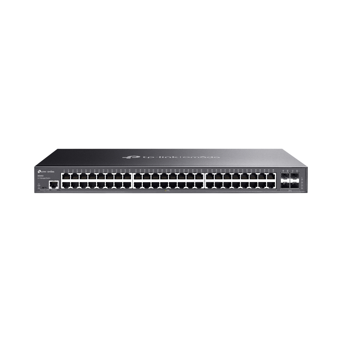 Коммутатор, TP-Link, SG3452P, JetStream коммутатор уровня 2+, 48 портов PoE+ (384W), 4 гигабитных SFP-слота