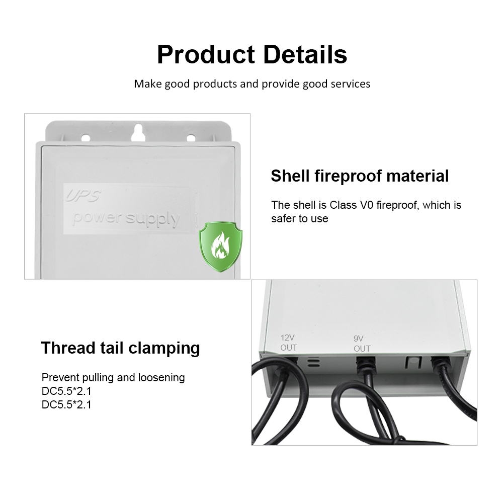 OEM Mini UPS with Wifi Router & CCTV Monitoring Single Phase Uninterrupted Power Supply Lithium Battery Adapter Mini UPS DC