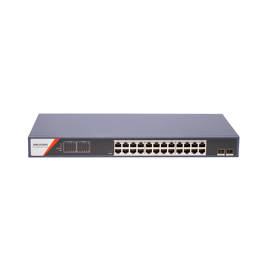 Коммутатор, Hikvision, DS-3E1526P-SI-24P2F, 24 гигабитных порта Smart PoE, 2 SFP-порта