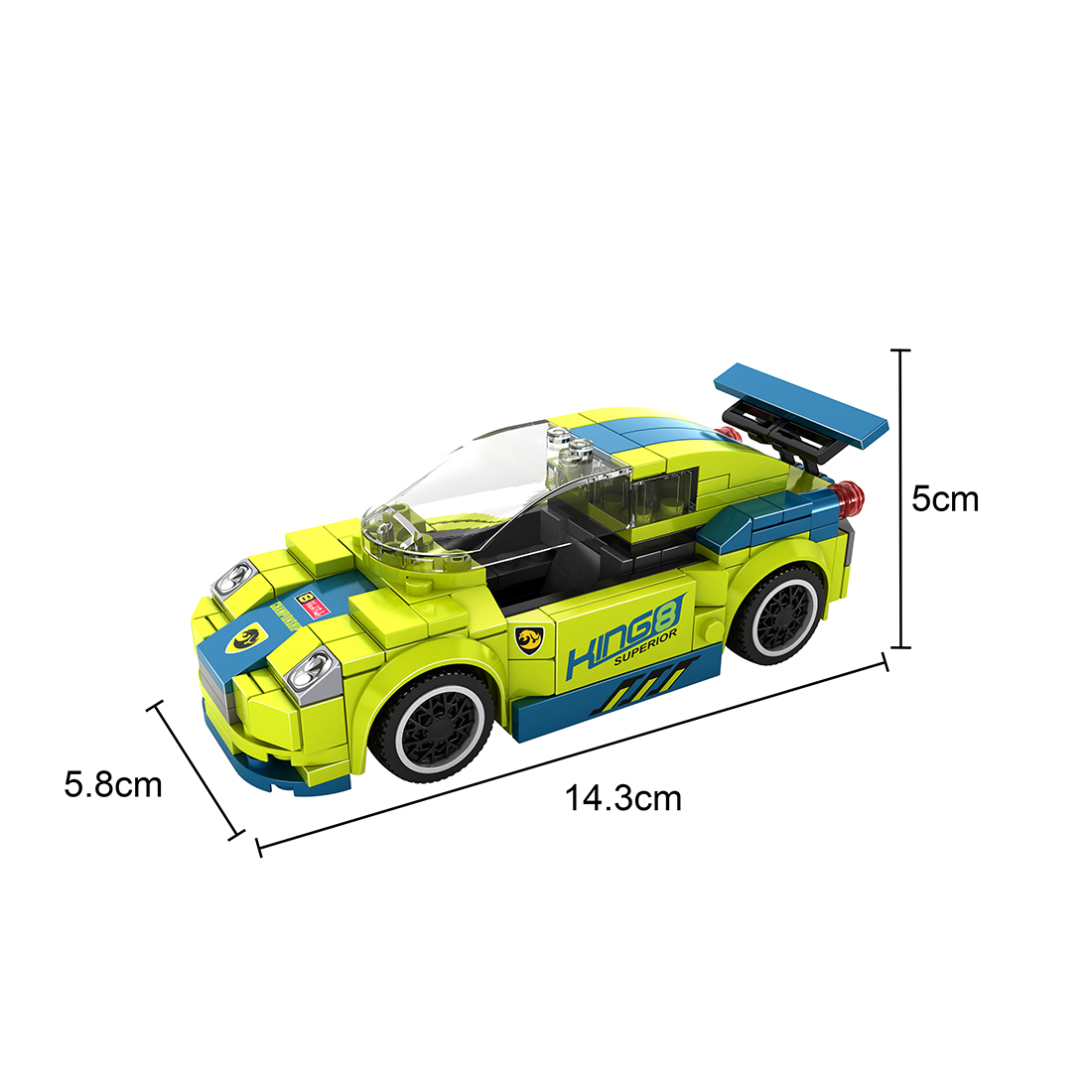 Игровой конструктор Keyixing 26412 Гонки Гоночный автомобиль KING8