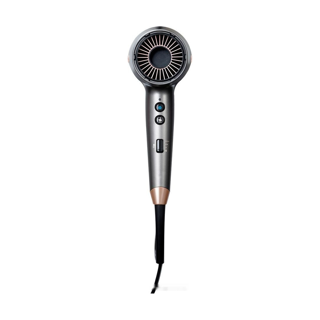 Фен, Remington, D6077, Мотор DC, Тип управления механическое, Материал корпуса пластик, Мощность 2000 Вт, Количество скоростей 8, Количество температурных режимов 8, Количество насадок 4, Цвет серый