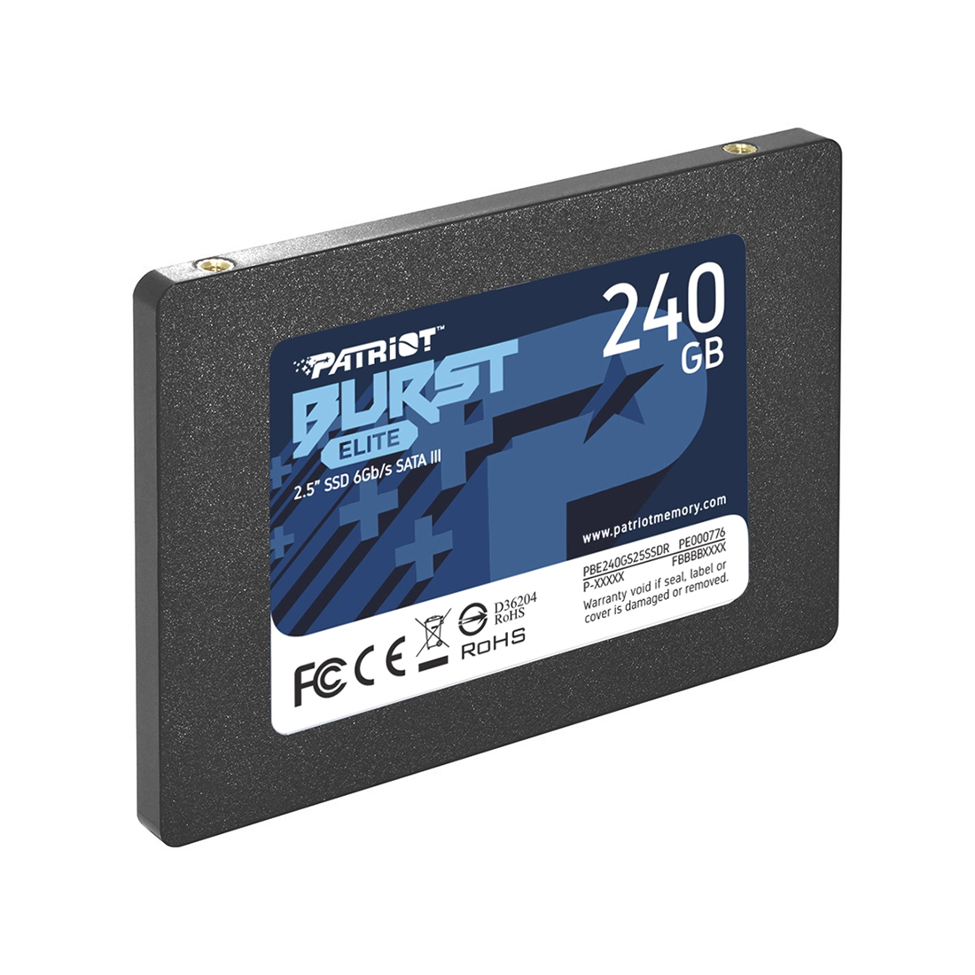 Твердотельный накопитель SSD, Patriot, Burst Elite PBE240GS25SSDR, 240 GB, SATA, 450/320 Мб/с
