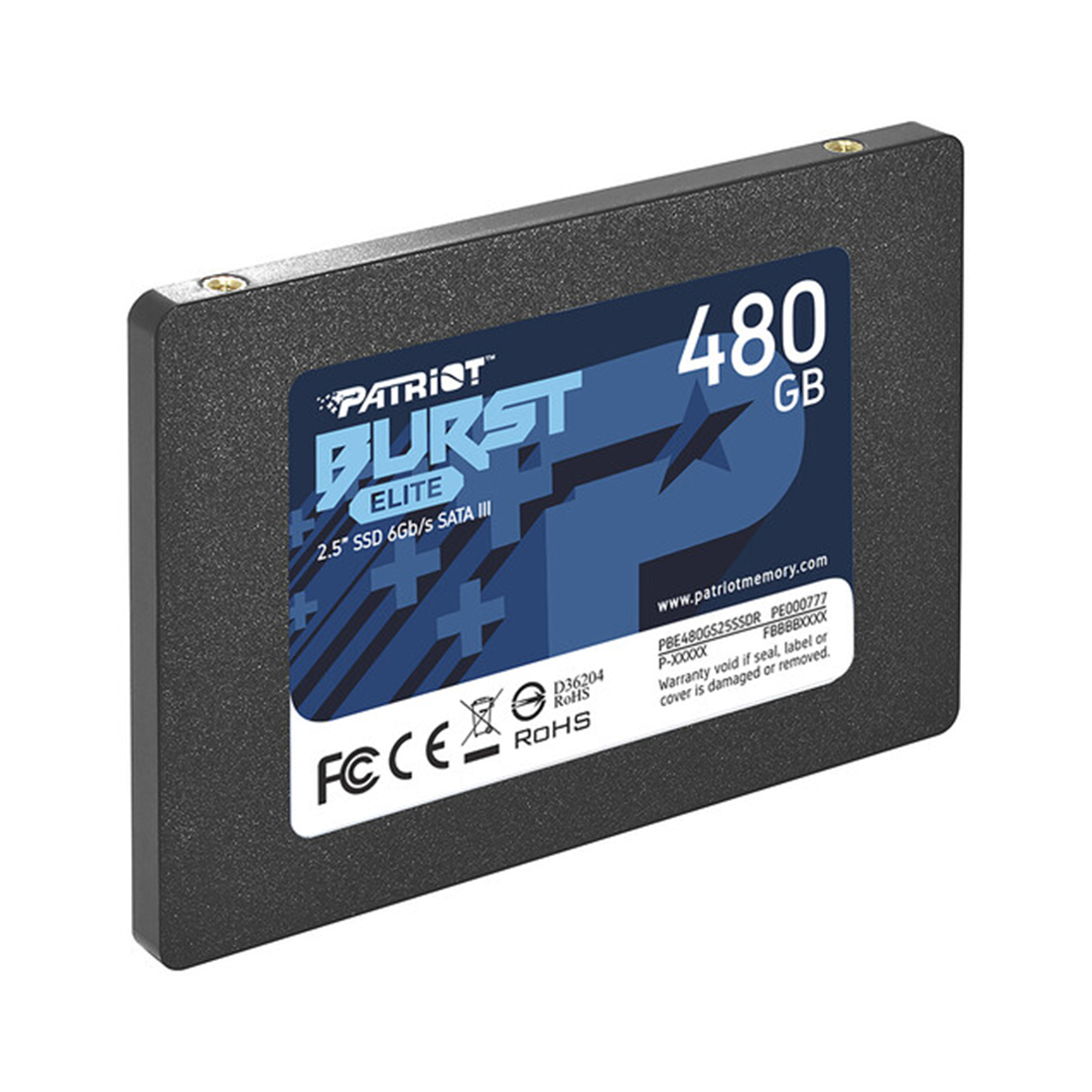 Твердотельный накопитель SSD, Patriot, Burst Elite PBE480GS25SSDR, 480 GB, SATA, 450/320 Мб/с