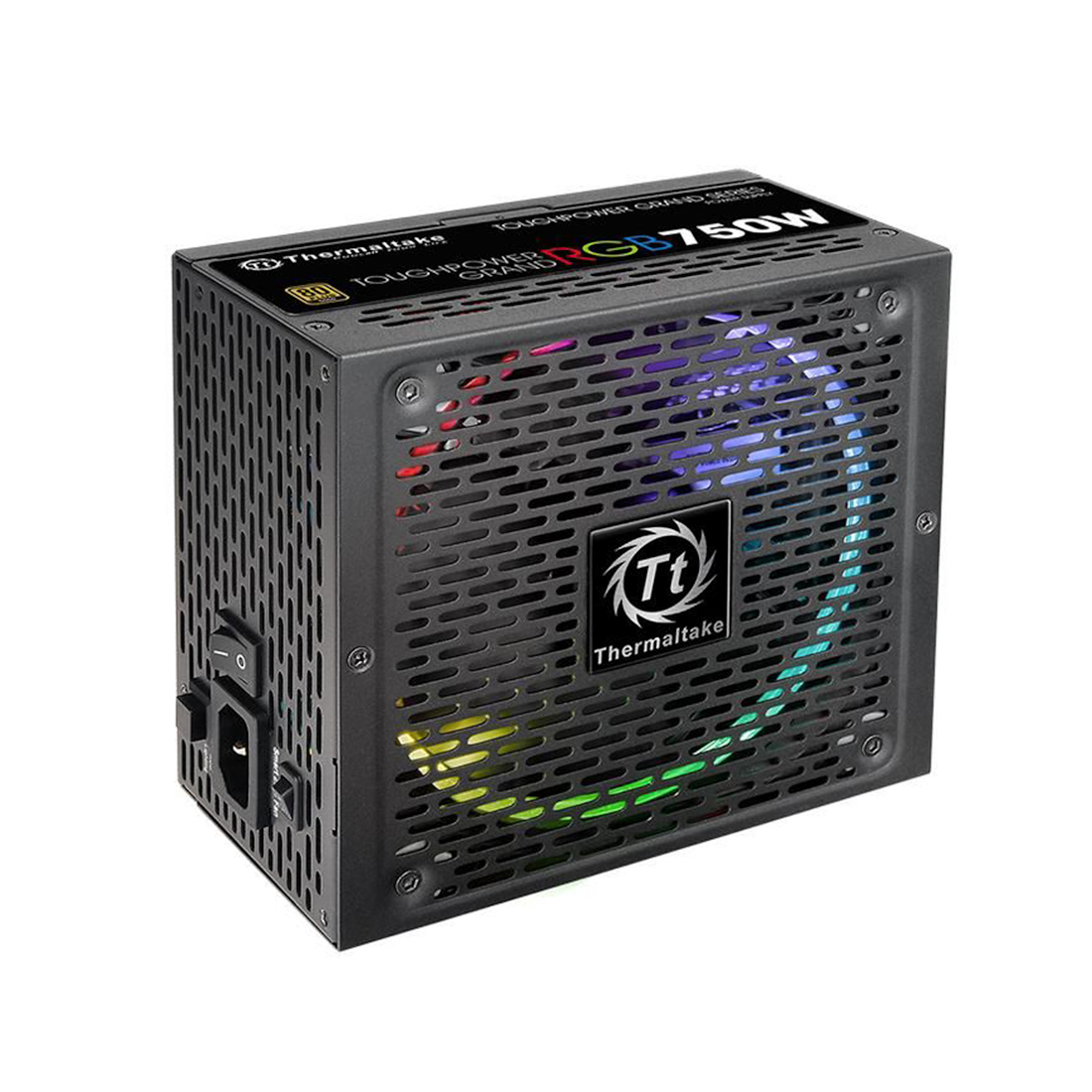 Блок питания, Thermaltake, Toughpower Grand RGB Sync Edition 750W, PS-TPG-0750FPCGEU-S, 750W, ATX, Gold, APFC, 20+4 pin, 2*4+4pin, 12*Sata, 4*Molex, 6*PCI-E 6+2 pin, FDD, RGB sync cable, Modular, Вентилятор RGB 14 см, Чёрный