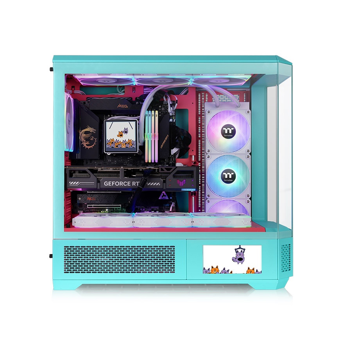 Компьютерный корпус Thermaltake View 600 TG Mint Strawberry