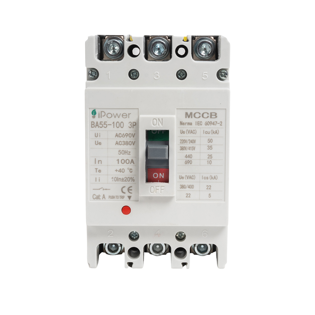 Автоматический выключатель, iPower, ВА55-100 3Р 100А